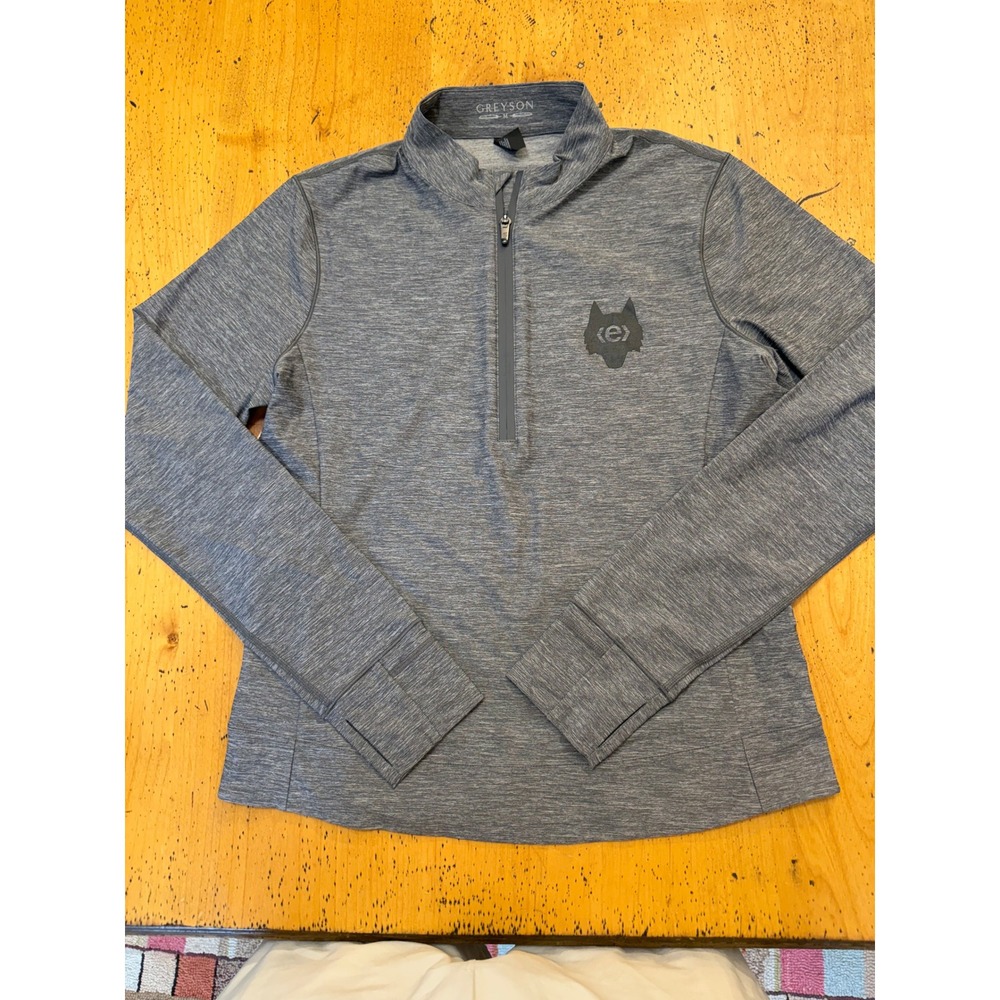 Greyson Quarter Zip Size Medium Womens Gray Heathered Golf Pullover Activewear